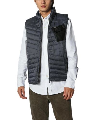Members Only Puffer Vest Jacket - Blue