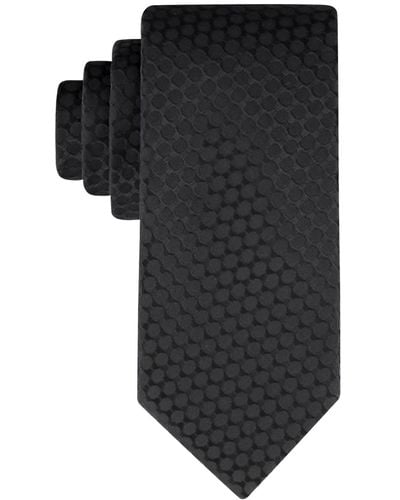 Calvin Klein Asher Solid Textured Tie - Black