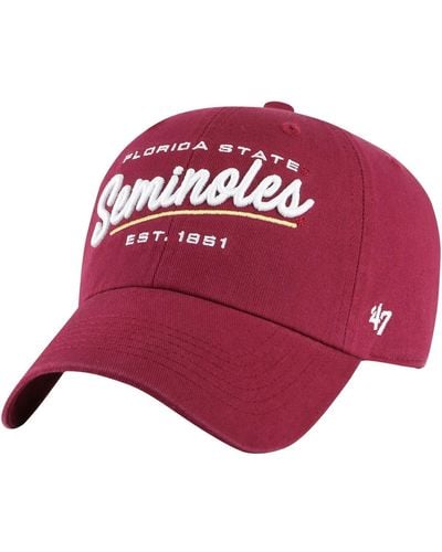 '47 Florida State Seminoles Sidney Clean Up Adjustable Hat - Red