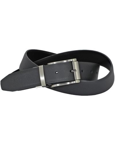 Duchamp Leather Reversible Dress Belt - Black