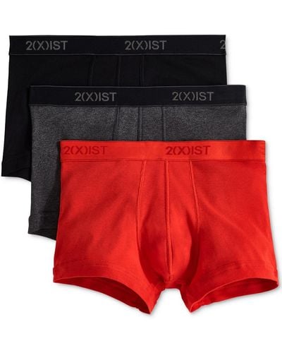 2xist 2(x)ist Essential No-show Trunks 3-pack - Red