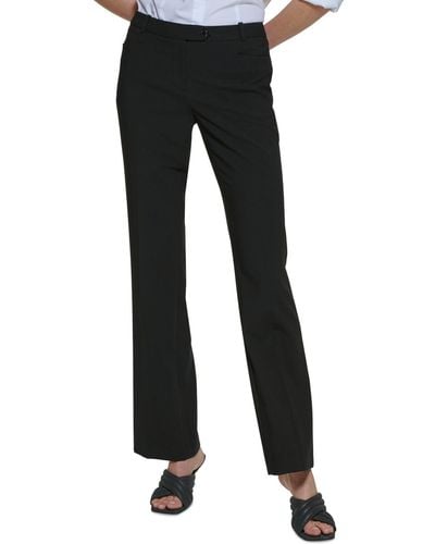 Calvin Klein Pants, Modern Tab-front Pants - Black