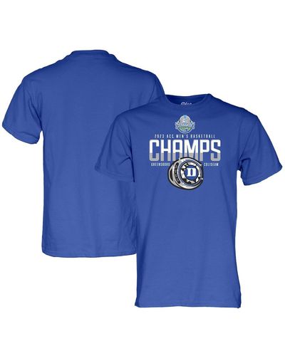 Blue 84 Duke Blue Devils 2023 Acc Basketball Conference Tournament Champions Locker Room T-shirt