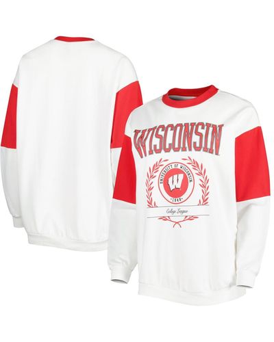 Gameday Couture Wisconsin Badgers It's A Vibe Dolman Pullover Sweatshirt - White