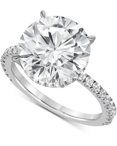 Badgley Mischka Certified Lab Grown Diamond Hidden Halo Engagement Ring (4 Ct. T.w. - White