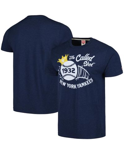 Homage New York Yankees Doddle Collection The Called Shot Tri-blend T-shirt - Blue