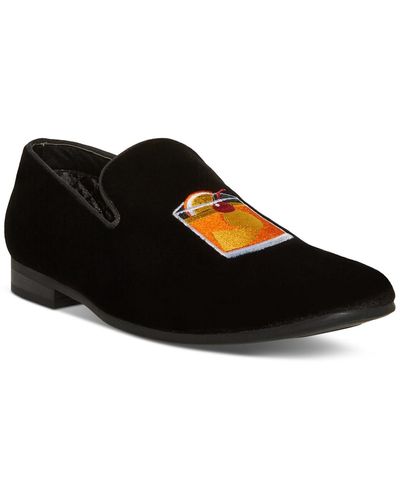 Steve Madden Cipri Velvet Slip-on Loafers - Black