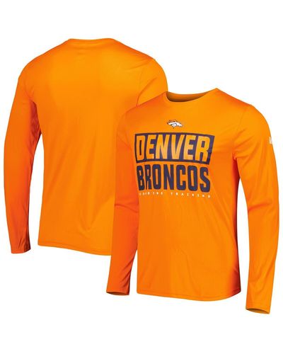 KTZ Denver Broncos Combine Authentic Offsides Long Sleeve T-shirt - Orange