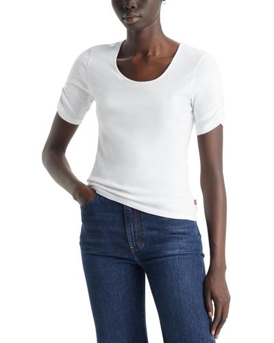 Levi's Cotton Infinity Short-sleeve Ballet Top - White