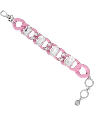 Steve Madden Stone Link Bracelet - Pink