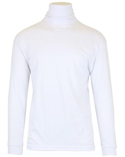 Galaxy By Harvic Long Sleeve Turtle Neck Tee - White