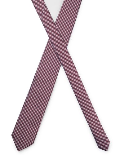 BOSS Boss By Jacquard Pattern Tie - Purple