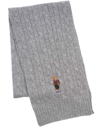 Polo Ralph Lauren Wool Cable-knit Scarf - Gray