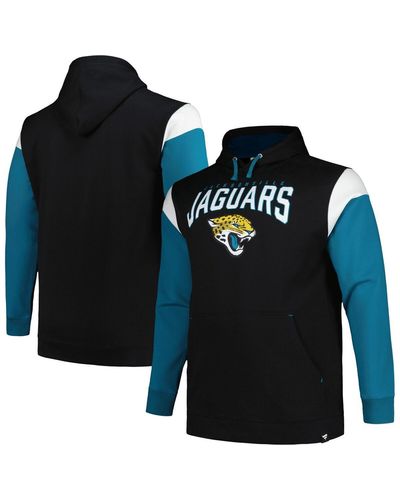 Profile Jacksonville Jaguars Big And Tall Trench Battle Pullover Hoodie - Blue