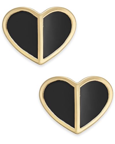 Kate Spade Heritage Spade Heart Stud Earrings - Black