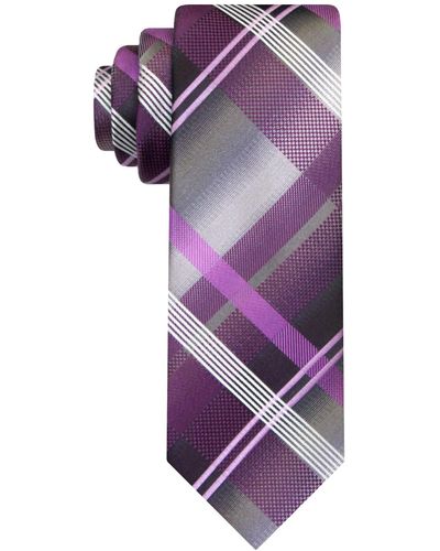 Van Heusen Classic Large-grid Long Tie - Purple