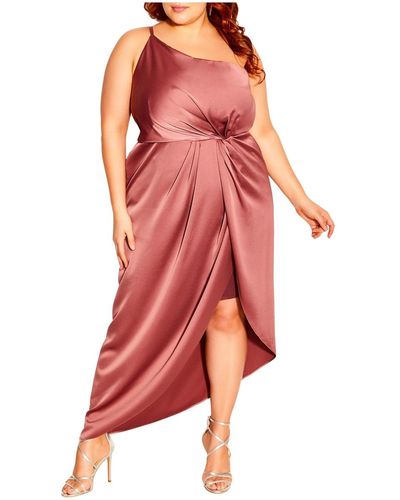 City Chic Plus Size Sensual Dress - Red