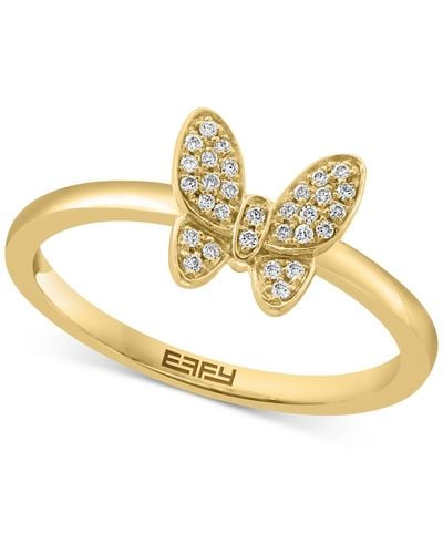 Effy Effy Diamond Butterfly Ring (1/10 Ct. T.w. - Metallic