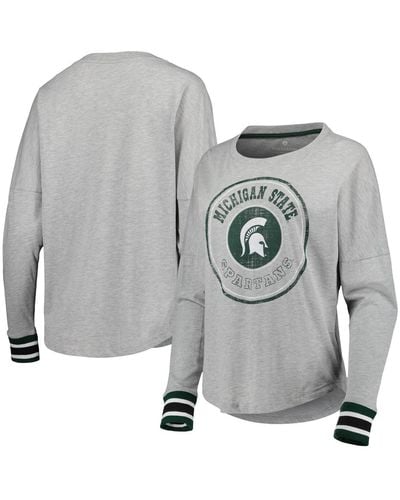 Colosseum Athletics Michigan State Spartans Andy Long Sleeve T-shirt - Gray