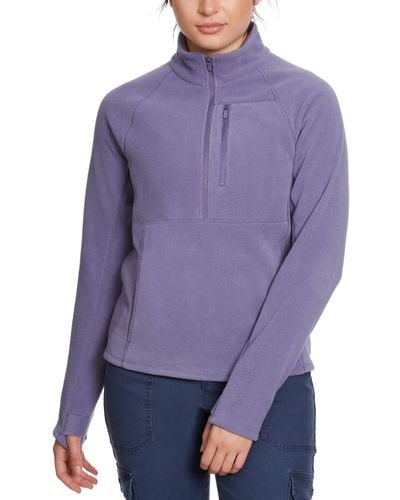 BASS OUTDOOR Half-zip Long-sleeve Fleece - Purple