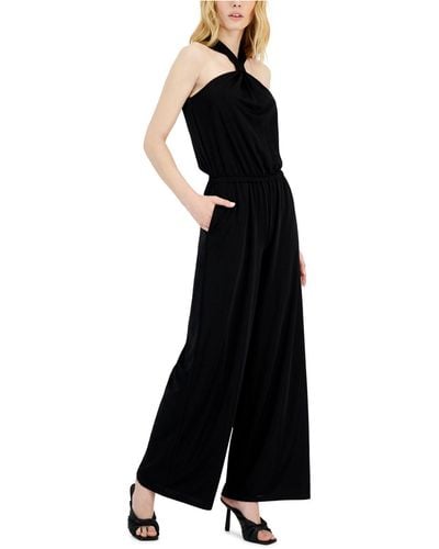 INC International Concepts Halter Jumpsuit, Created For Macy's - Black