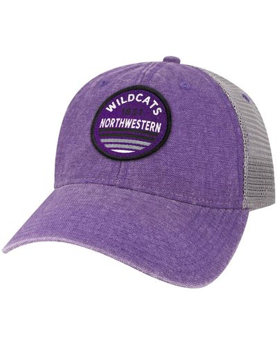 Legacy Athletic Northwestern Wildcats Sunset Dashboard Trucker Snapback Hat - Purple