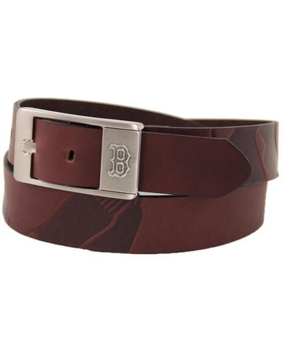 Eagles Wings Brown Boston Red Sox Brandish Leather Belt