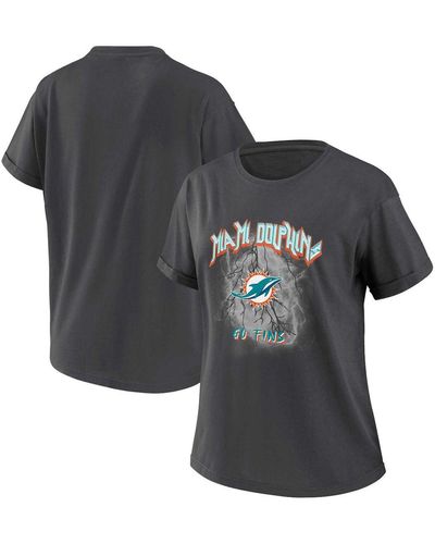 Tampa Bay Buccaneers WEAR by Erin Andrews Women's Cinched Colorblock T-Shirt  - Pewter