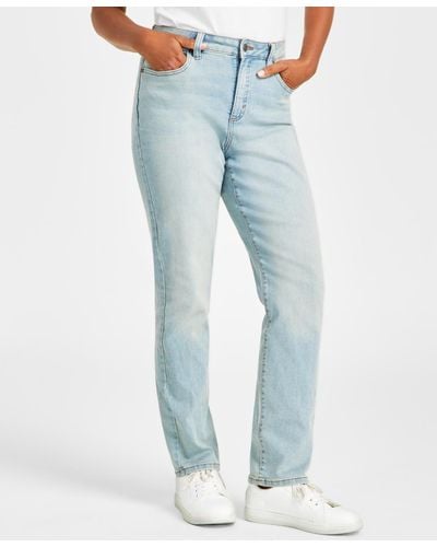 Style & Co. Curvy Straight-leg High Rise Jeans - Blue