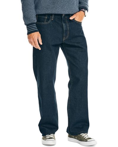 Nautica Authentic Loose-fit Rigid Denim 5-pocket Jeans - Blue