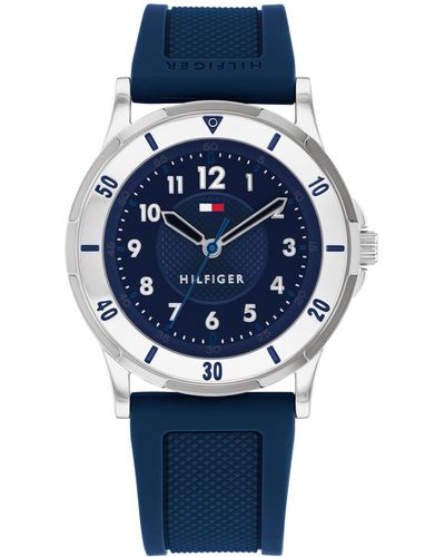 Tommy Hilfiger Kids Quartz Silicone Watch 34mm - Blue