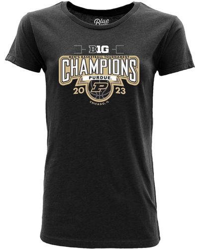 Blue 84 Purdue Boilermakers 2023 Big Ten Basketball Conference Tournament Champions Locker Room T-shirt - Black