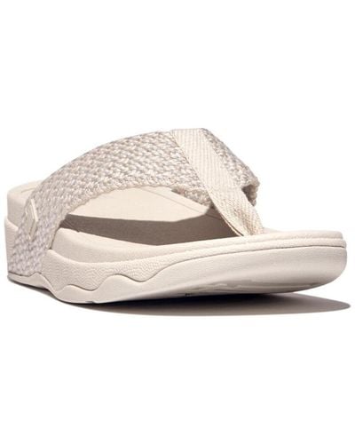 Fitflop Surfa Multi-tone Webbing Toe-post Sandals - White