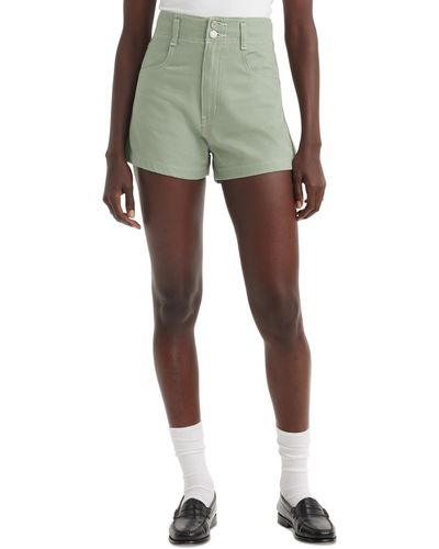 Levi's Cotton High-rise Mom Shorts - Green