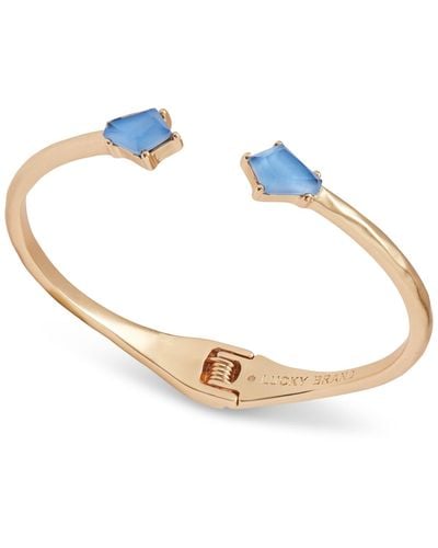 Lucky Brand Gold-tone Pavé Elephant Bangle Bracelet in Metallic