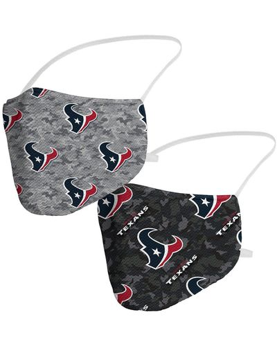 Fanatics And Houston Texans Camo Face Covering 2-pack - Black