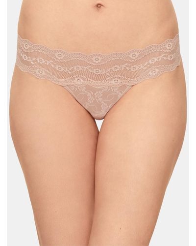 B.tempt'd By Wacoal Lace Kiss Thong Underwear 970182 - Natural