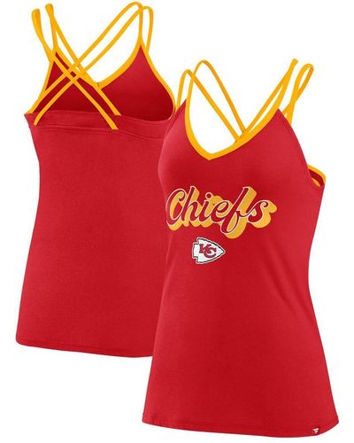 Fanatics Kansas City Chiefs Go For It Strappy Crossback Tank Top - Red