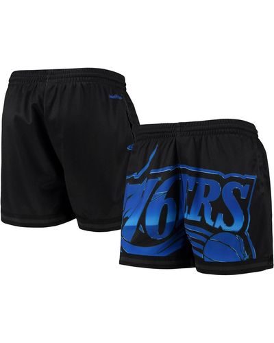 Mitchell & Ness Philadelphia 76ers Big Face 4.0 Mesh Shorts - Blue