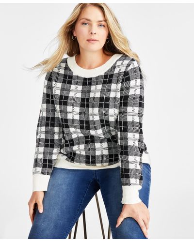 Style & Co. Plus Size Plaid Pullover Sweater - Multicolor