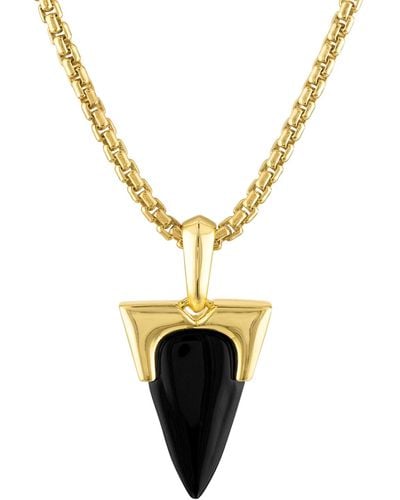 Bulova Icon Black Onyx Pendant Necklace - Metallic