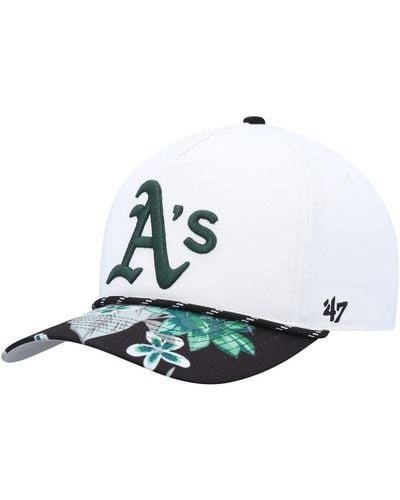 '47 Oakland Athletics Dark Tropic Hitch Snapback Hat - White