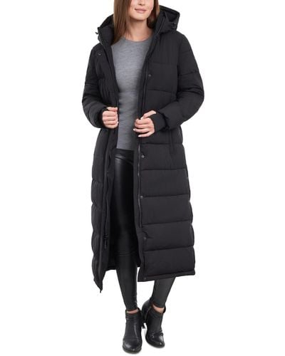 BCBGeneration Hooded Maxi Puffer Coat - Blue
