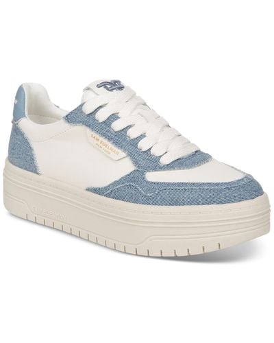 Sam Edelman Blaine Lace-up Platform Sneakers - Blue