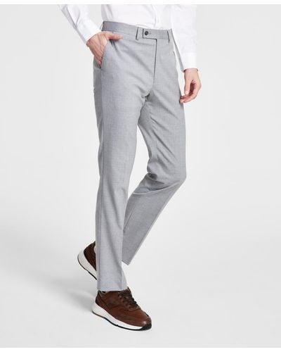 DKNY Modern-fit Stretch Suit Separate Pants - Gray