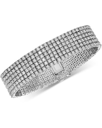 Macy's Diamond Multirow Tennis Bracelet (20 Ct. T.w. - Metallic