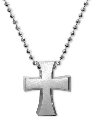 Alex Woo Cross Pendant Necklace - Metallic