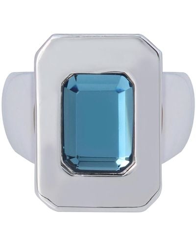 Robert Lee Morris Faux Stone Cocktail Ring - Blue