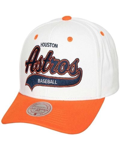 Mitchell & Ness Mitchell Ness Houston Astros Cooperstown Collection Tail Sweep Pro Snapback Hat - Orange