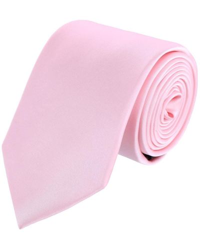 Trafalgar Sutton Solid Color Silk Necktie - Pink